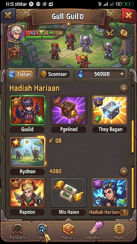 Screenshot 1 menunjukkan tampilan antarmuka yang menarik.