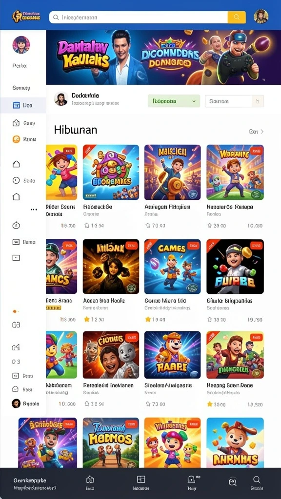 Layar permainan dengan grafik yang memukau.