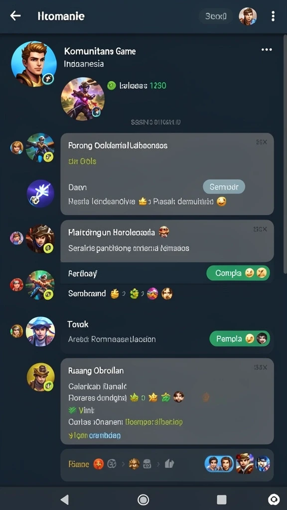 Contoh leaderboard yang menunjukkan peringkat pemain.