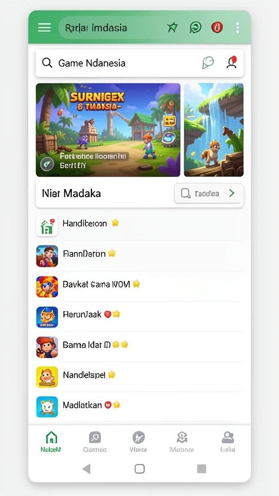 Screenshot menunjukkan grafis memukau dalam permainan.