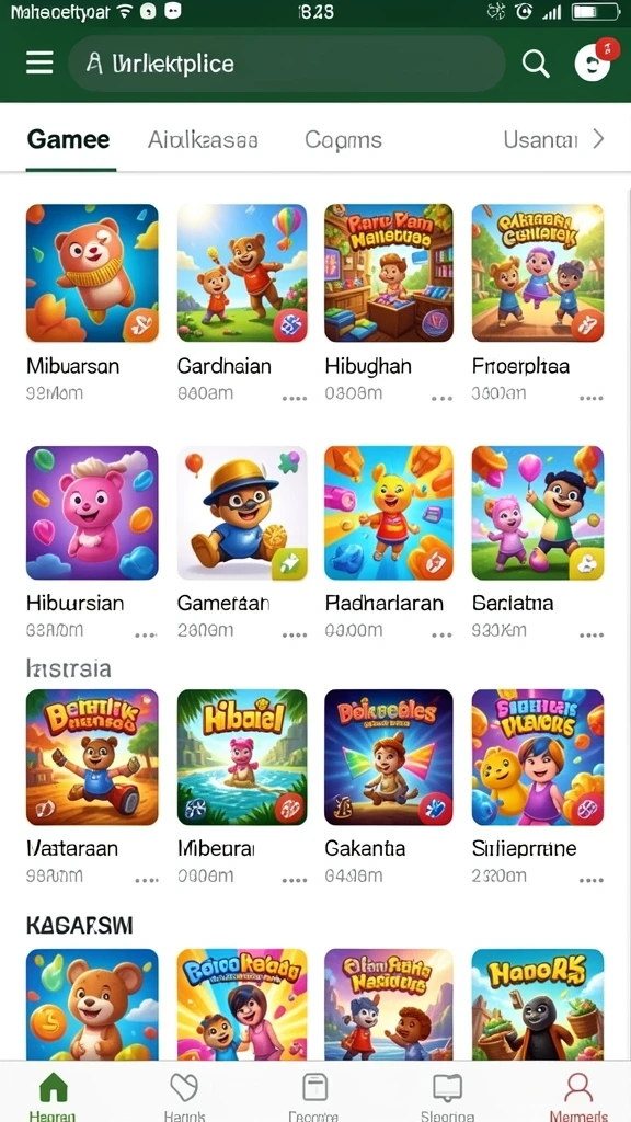 Tampilan menu utama aplikasi LUCKYDF yang intuitif.