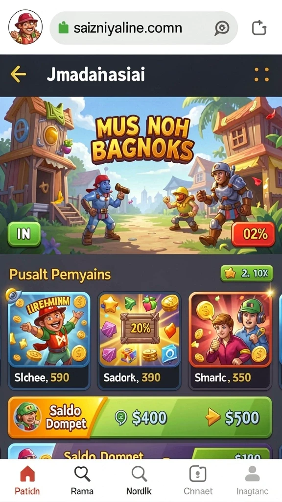Karakter unik yang dapat dipilih sesuai gaya bermain.
