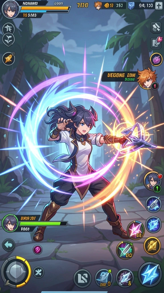Tangkapan layar menampilkan gameplay dinamis dalam SURGA19.